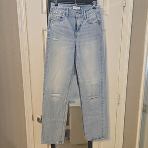 AE77 Light Blue Low Rise Baggy Women's Jeans Size 0